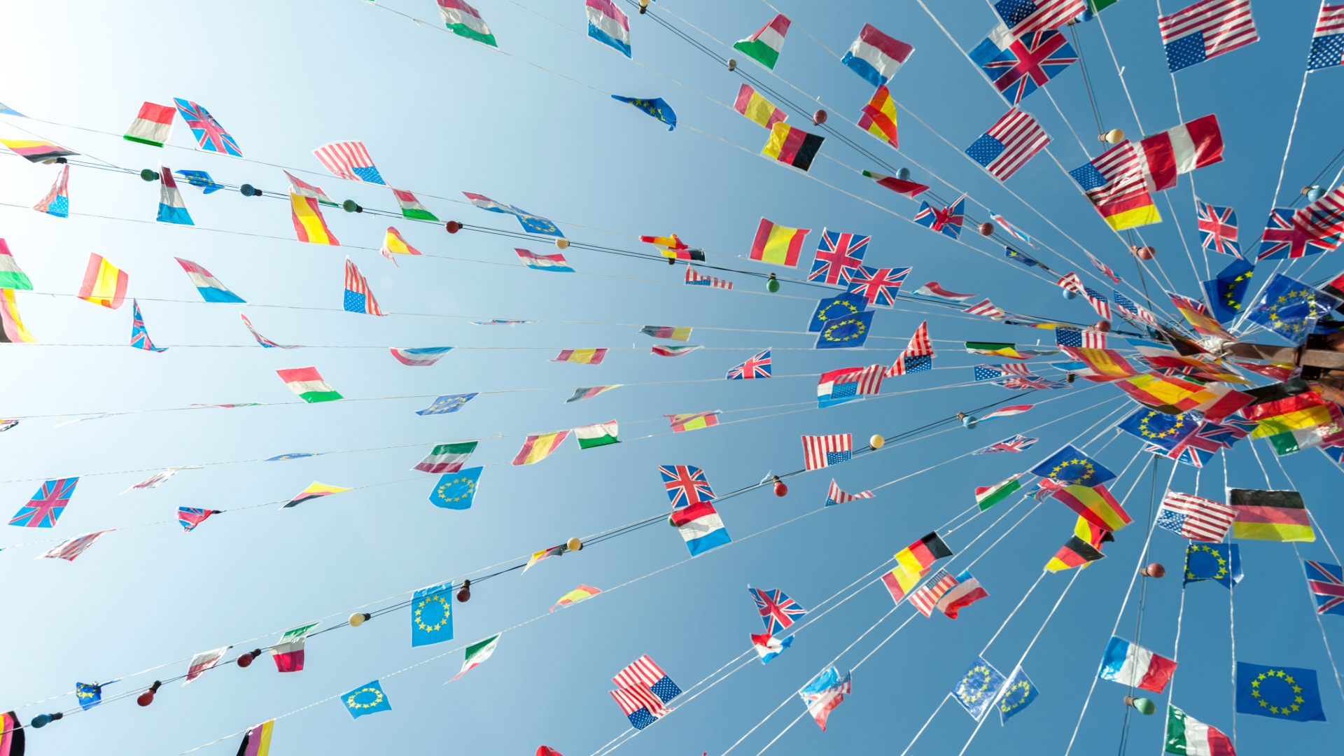 Flags of various countries around the world